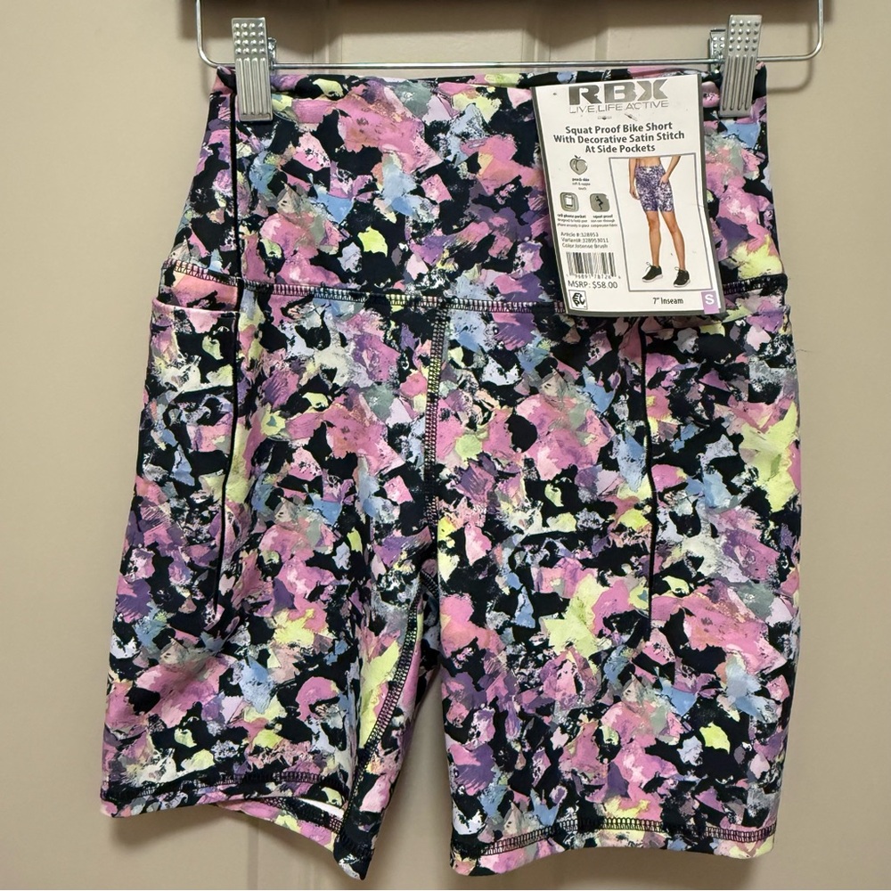 RBX Women's Abstract Multicolor Bike Shorts